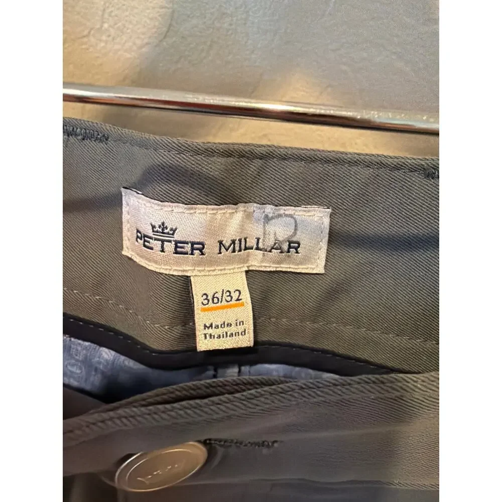 Peter Millar Gray/stone Performance Golf Pants Men’s Size 36x32 - Picture 3 of 6